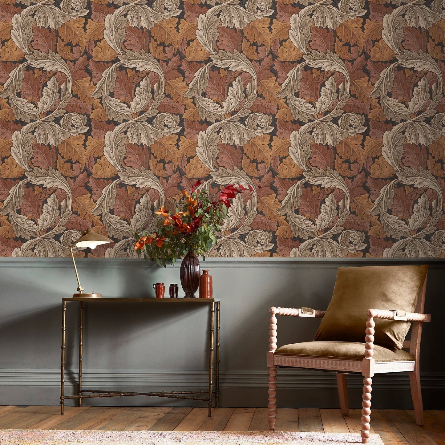 Acanthus Wallpaper - Burnt Orange - 124224 - William Morris AHWallpaper199