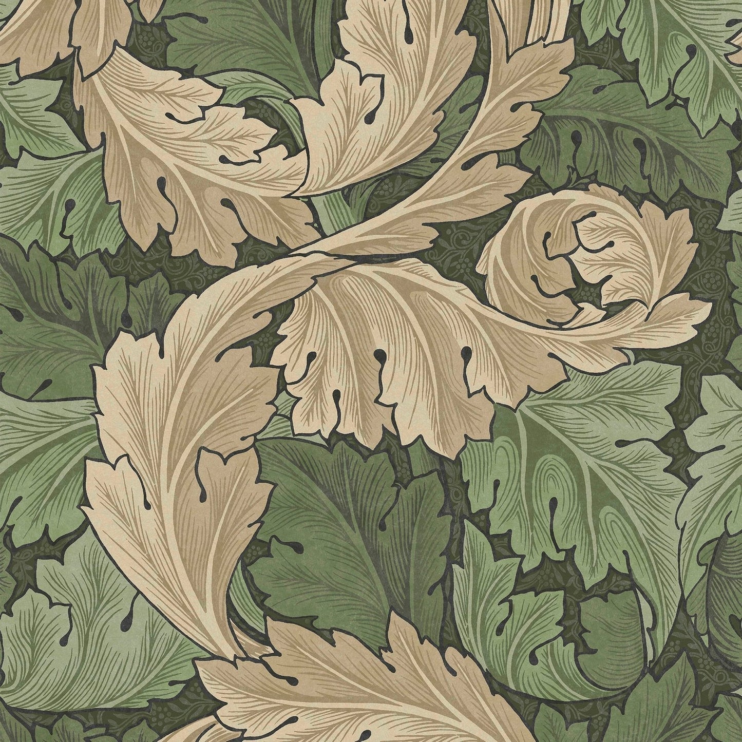 Acanthus Wallpaper - Green - 124227 - William Morris AHWallpaper199