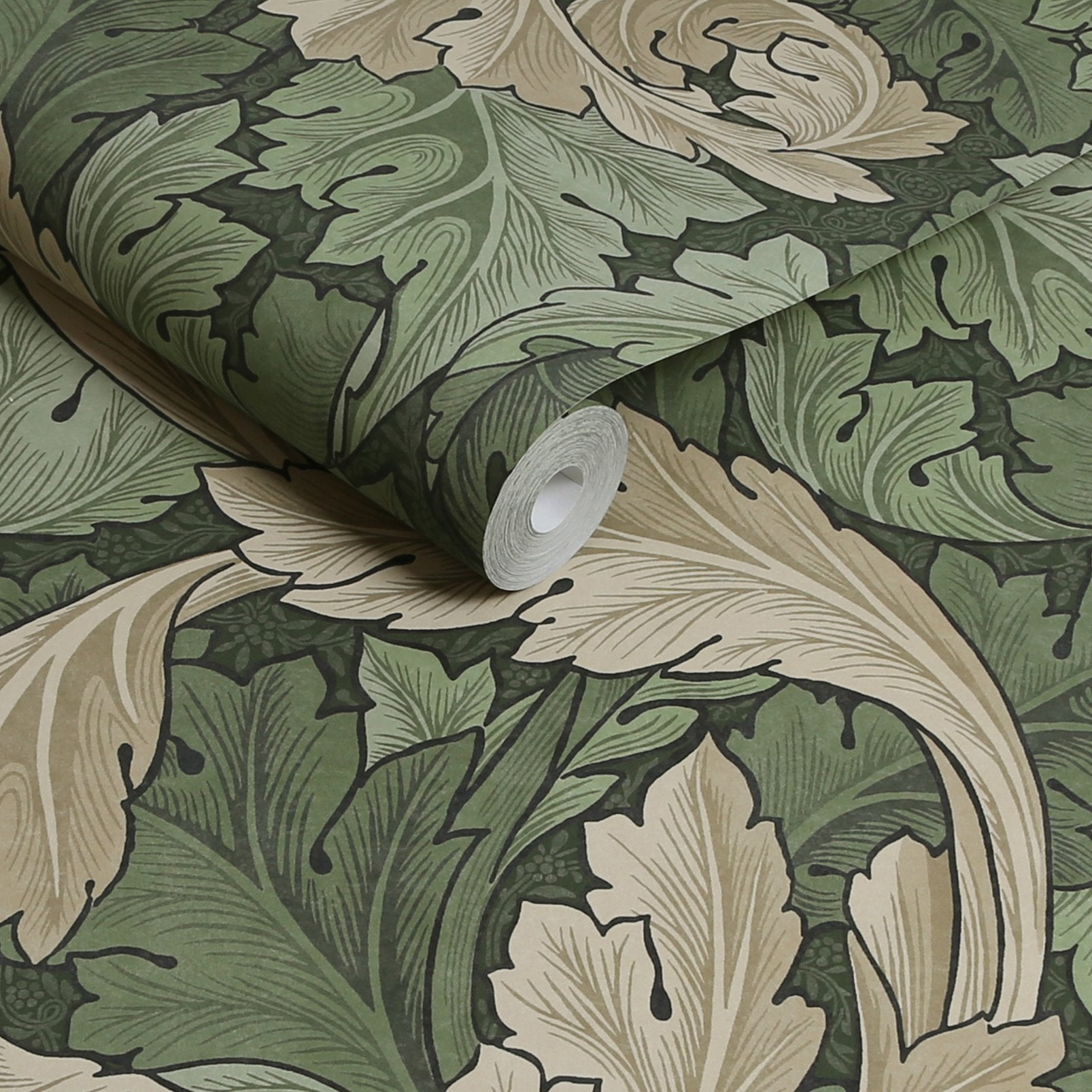 Acanthus Wallpaper - Green - 124227 - William Morris AHWallpaper199