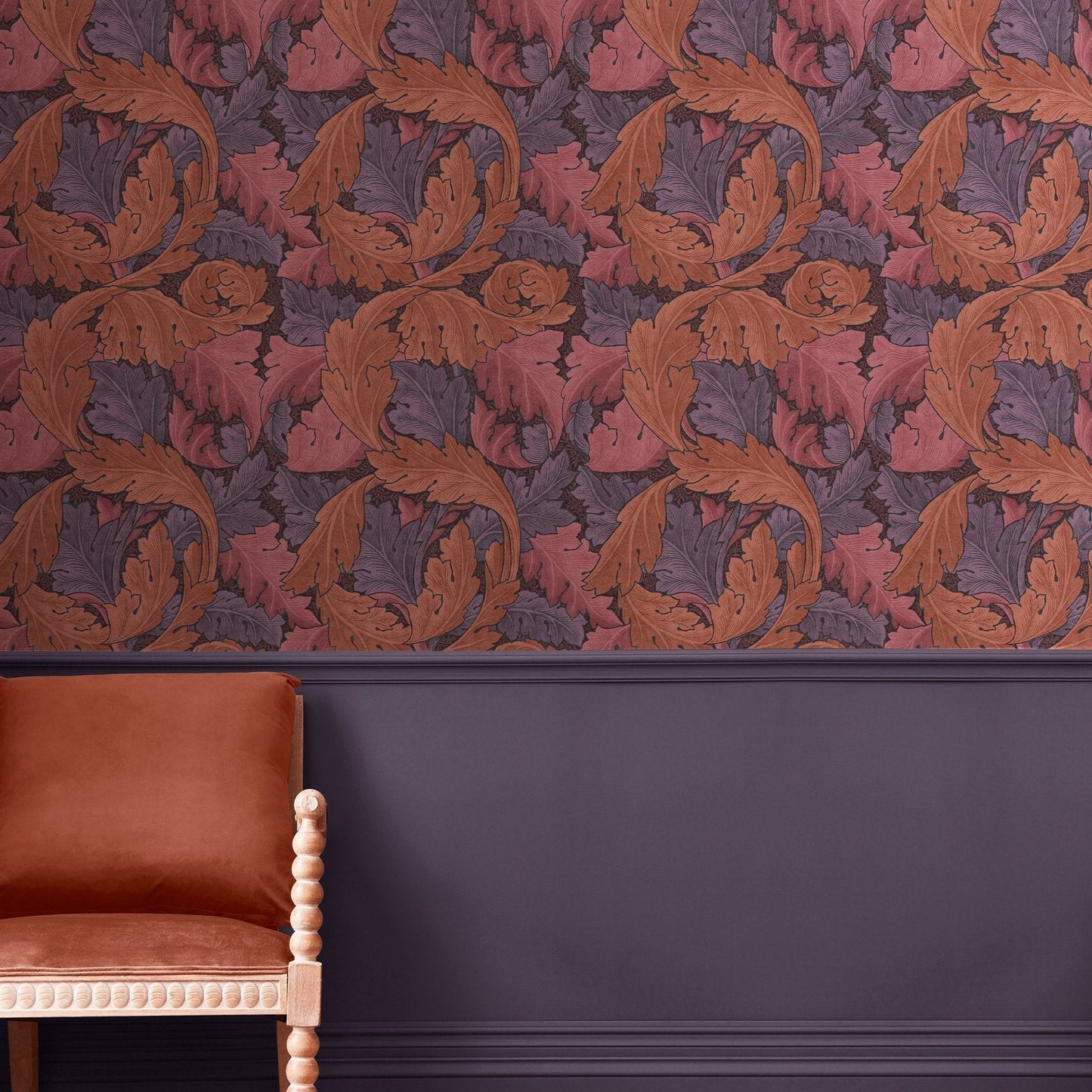 Acanthus Wallpaper - Plum - 124223 - William Morris AHWallpaper199