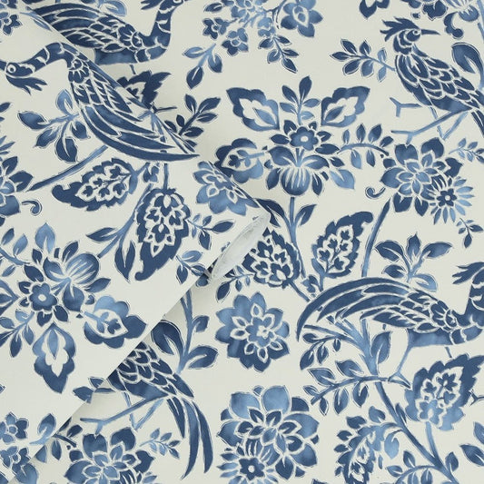 Adain Palace Wallpaper - Dark Seaspray Blue - Laura Ashley - 121067Wallpaper199