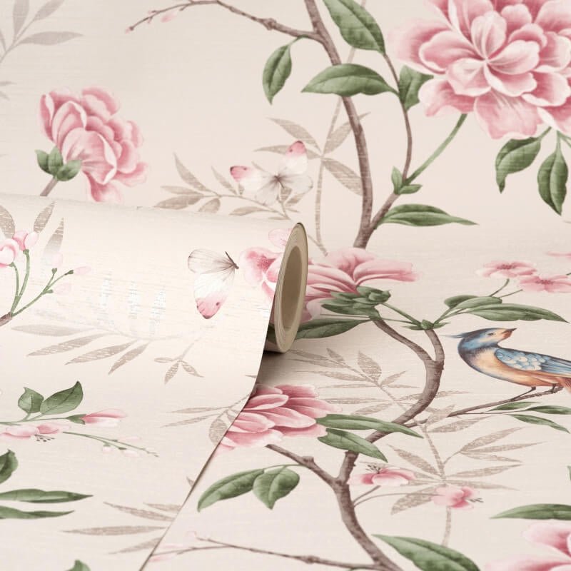 Akina Floral Wallpaper - Natural - Crown - M1725Wallpaper199