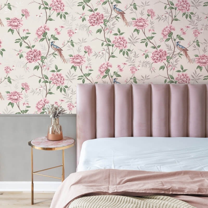 Akina Floral Wallpaper - Natural - Crown - M1725Wallpaper199
