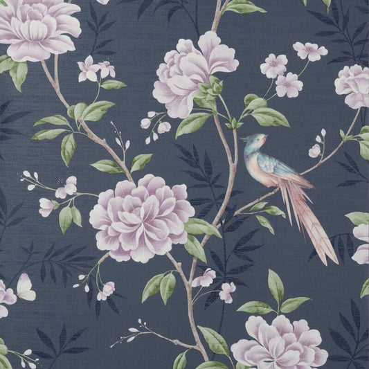 Akina Floral Wallpaper - Navy - Crown - M1723Wallpaper199
