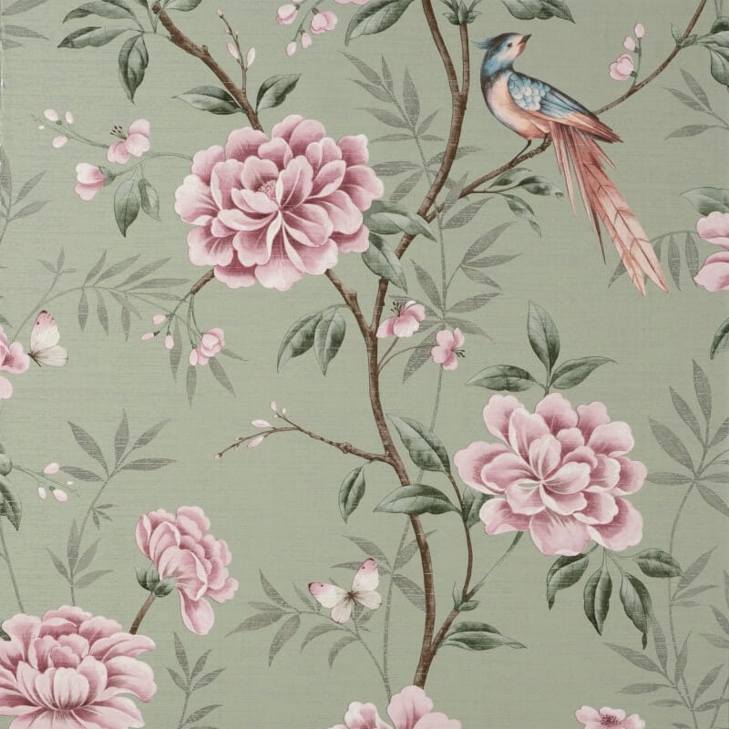 Akina Floral Wallpaper - Sage - Crown - M1724Wallpaper199