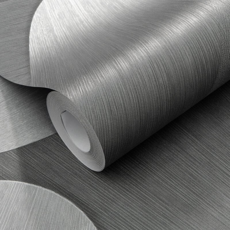 Allure Retro Geometric Metallic Wallpaper - Grey - Erismann - 10423 - 29Wallpaper199