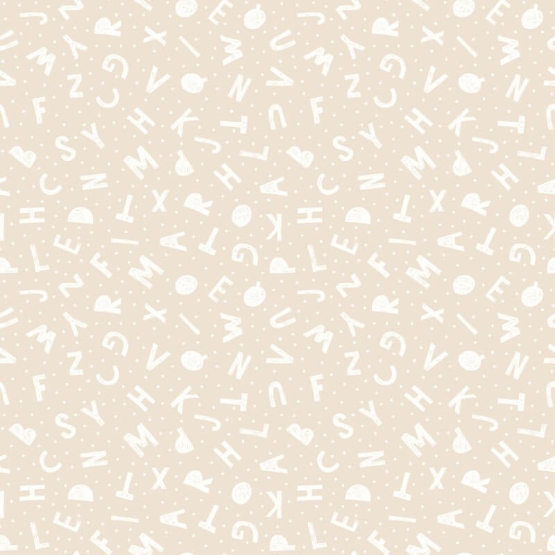 Alphabet Jumble Wallpaper - Linen - Hoopla Walls - HWA1279WWallpaper199