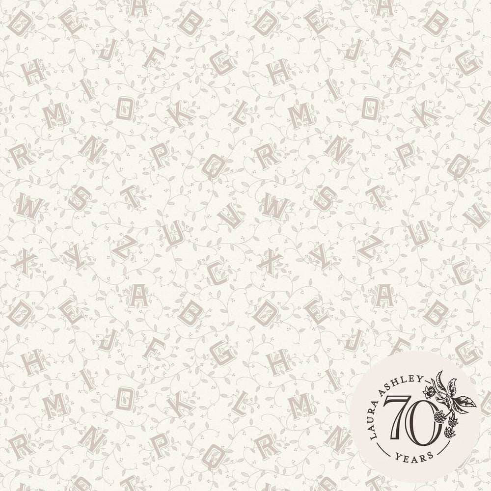 Alphabet Wallpaper - Dove Grey - Laura Ashley - 119862Wallpaper199