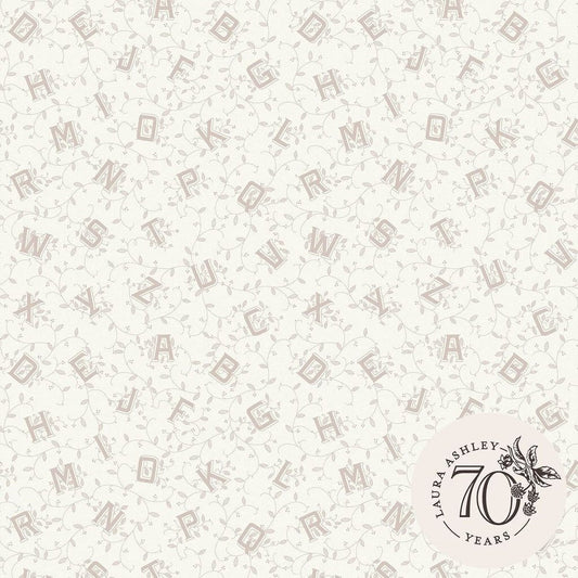 Alphabet Wallpaper - Dove Grey - Laura Ashley - 119862Wallpaper199