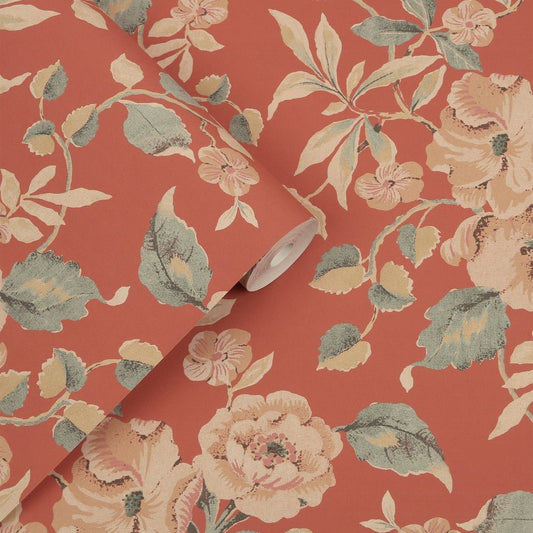 Alyworth Trail Wallpaper - Terracotta - Laura Ashley - 127395Wallpaper199