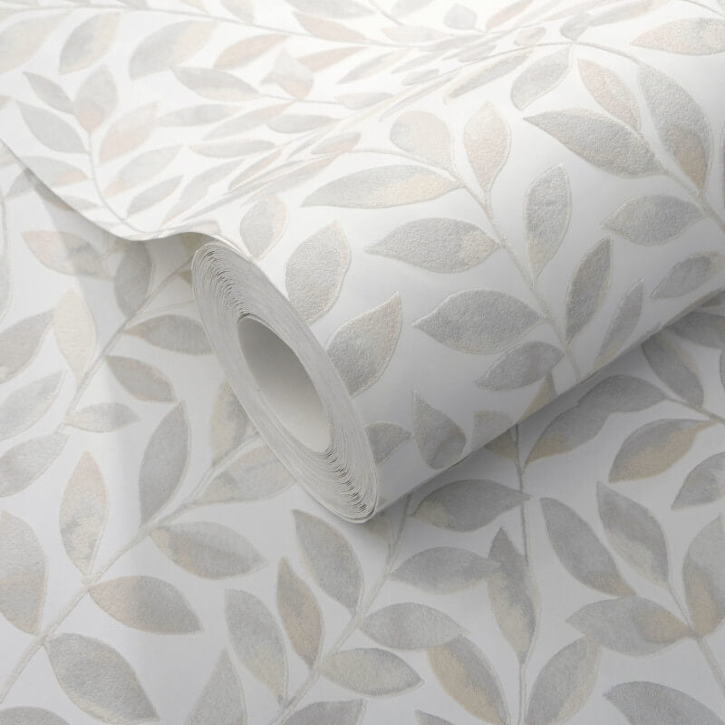 Ameroso Leaf Metallic Wallpaper - Grey - Erismann - 10462 - 10Wallpaper199