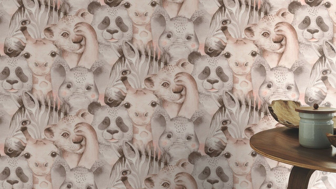 Animal Friends Bambino Wallpaper - Neutral - Rasch - 252538Wallpaper199