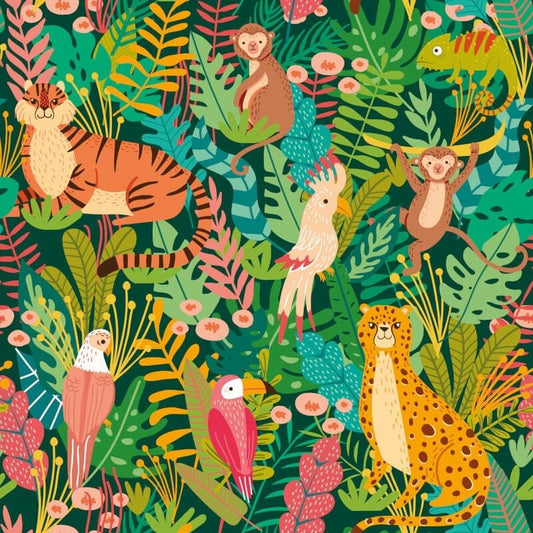 Animal Kingdom Wallpaper - Lush Forest - Hoopla Walls - HWA1273WWallpaper199