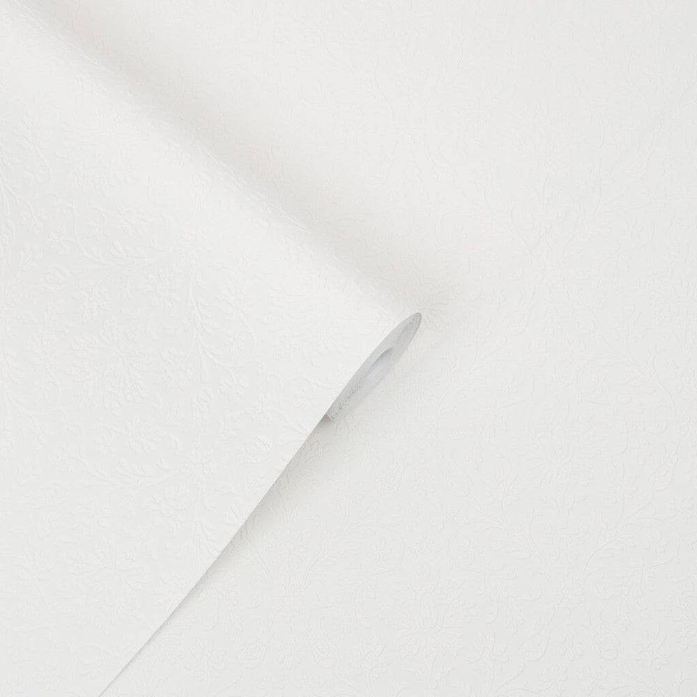 Annecy Paintable Wallpaper - White - Laura Ashley - 113418Wallpaper199