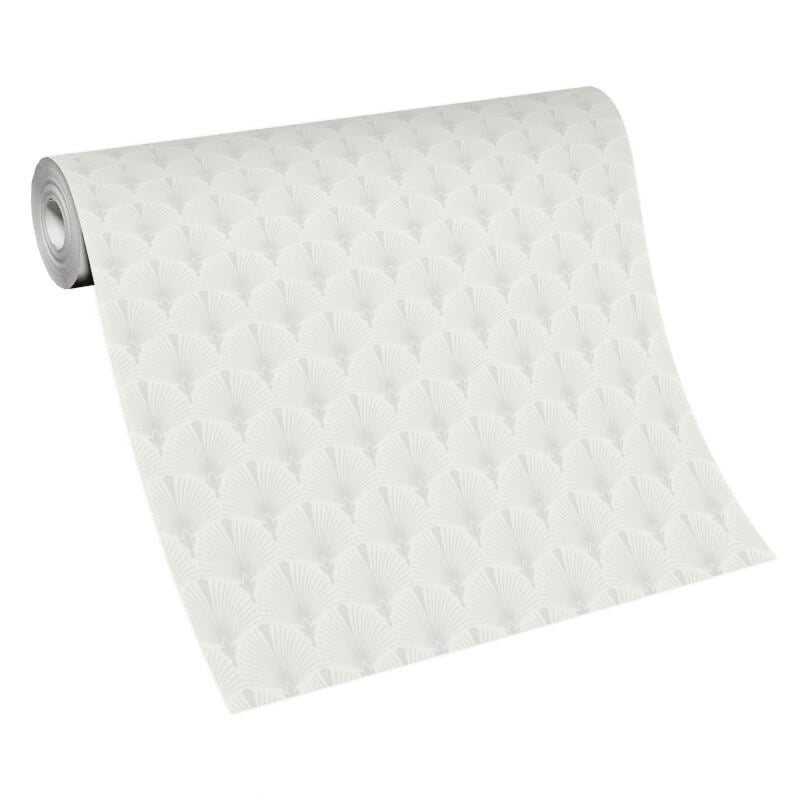 Antionette Fan Metallic Wallpaper - Silver/Grey - Erismann - 10346 - 31Wallpaper199