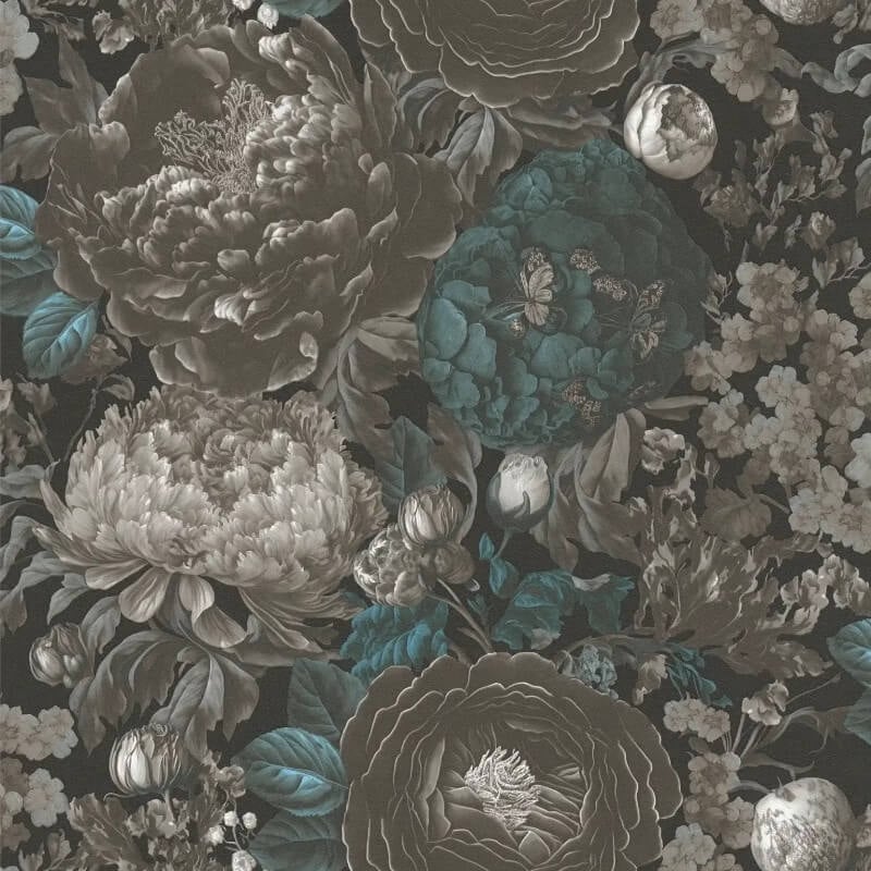 Antique Floral Wallpaper - Grey/Blue - Michalsky Living - 39979-2Wallpaper199
