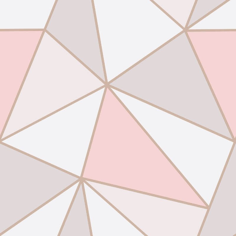 Apex Geo Wallpaper - Rose Gold - Fine Décor - FD41993Wallpaper199