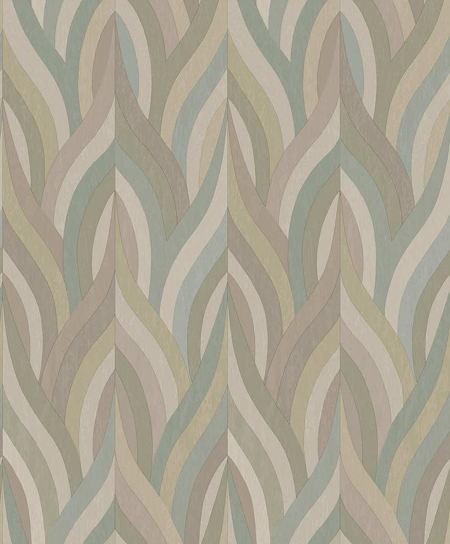 Arabesque Wallpaper - Blush / Aqua - Holden Décor - 36371Wallpaper199