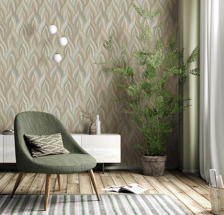 Arabesque Wallpaper - Blush / Aqua - Holden Décor - 36371Wallpaper199