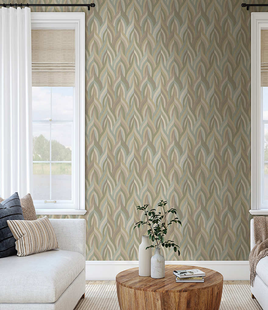 Arabesque Wallpaper - Blush / Aqua - Holden Décor - 36371Wallpaper199