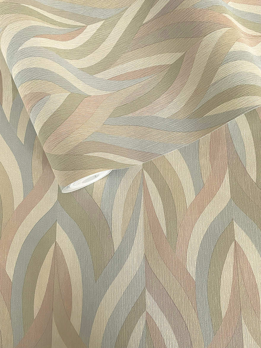 Arabesque Wallpaper - Blush / Aqua - Holden Décor - 36371Wallpaper199