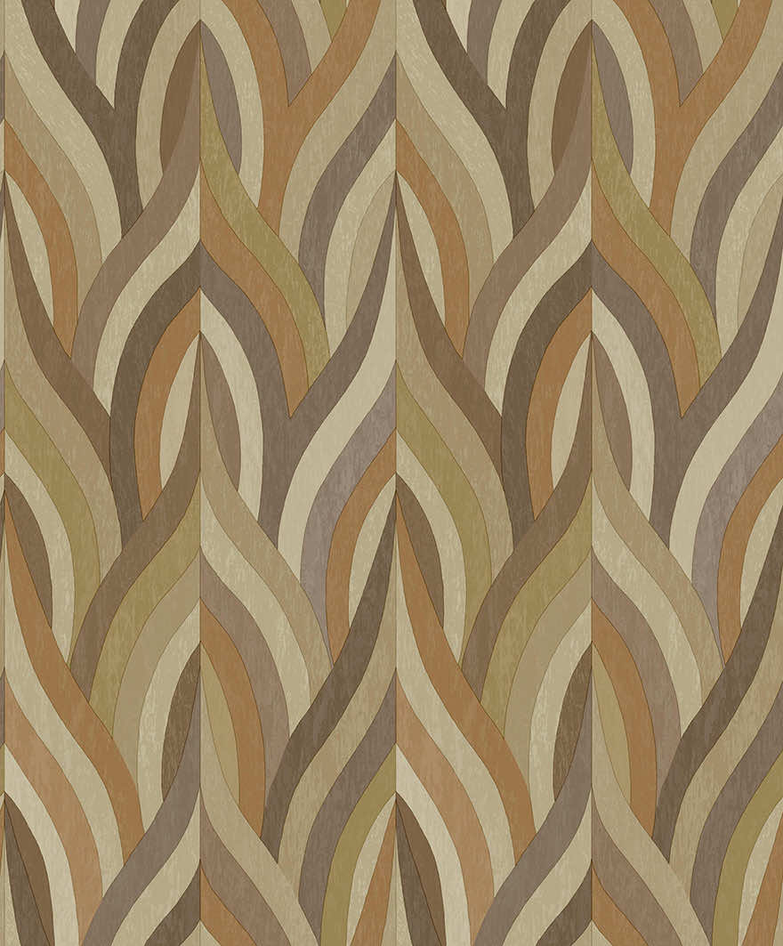 Arabesque Wallpaper - Orange / Mocha - Holden Décor - 36373Wallpaper199