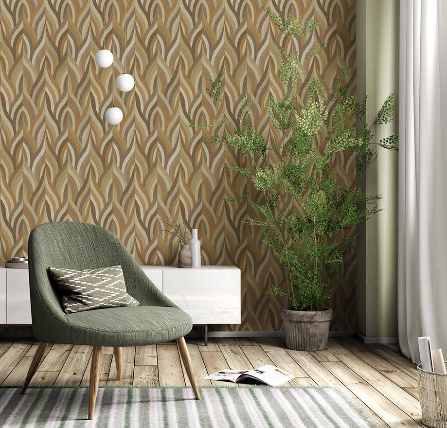 Arabesque Wallpaper - Orange / Mocha - Holden Décor - 36373Wallpaper199