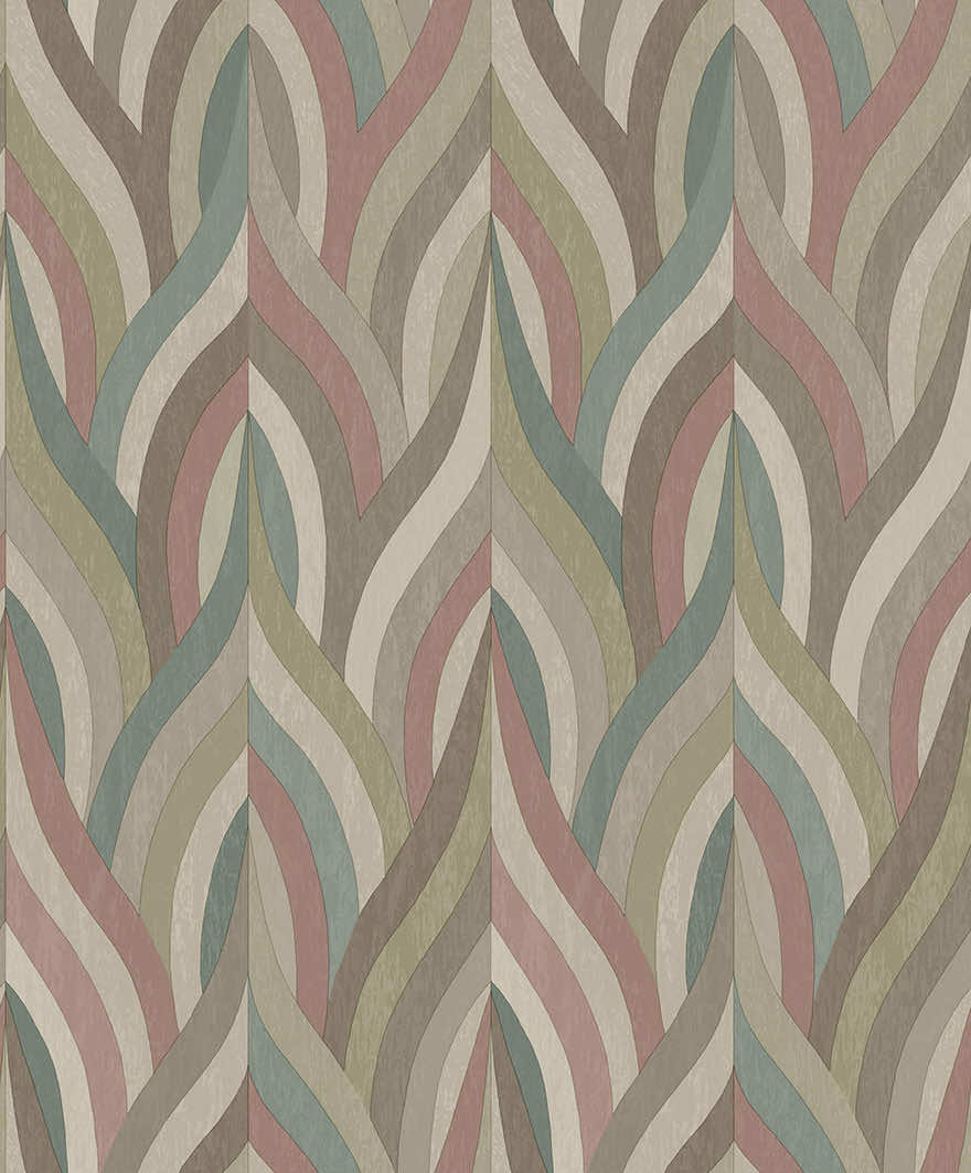 Arabesque Wallpaper - Red / Teal - Holden Décor - 36374Wallpaper199