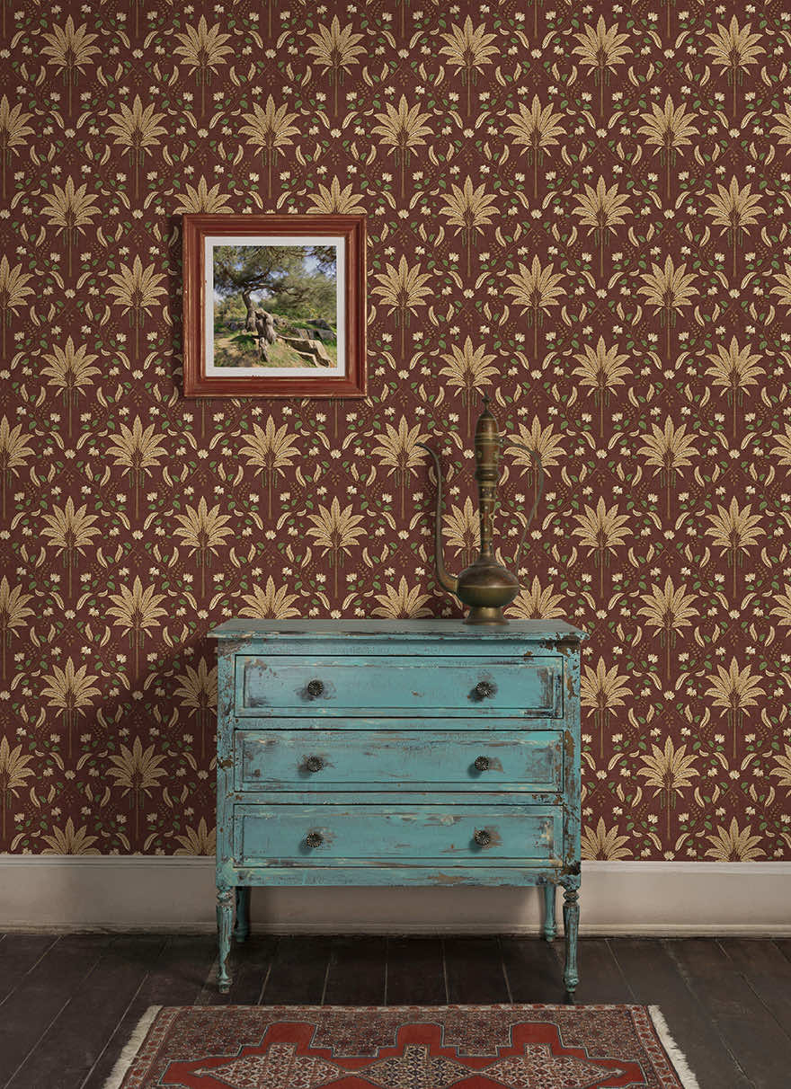 Ariara Wallpaper - Maroon - Holden Décor - 91792Wallpaper199