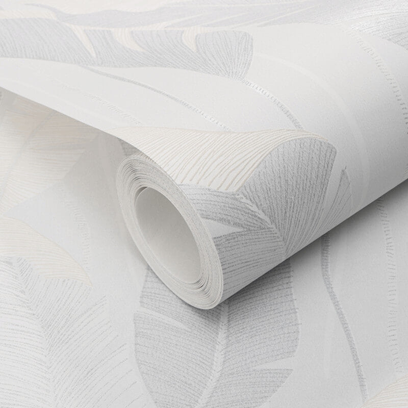 Arwen Delicate Feather Metallic Wallpaper - Grey - Erismann - 10344 - 31Wallpaper199