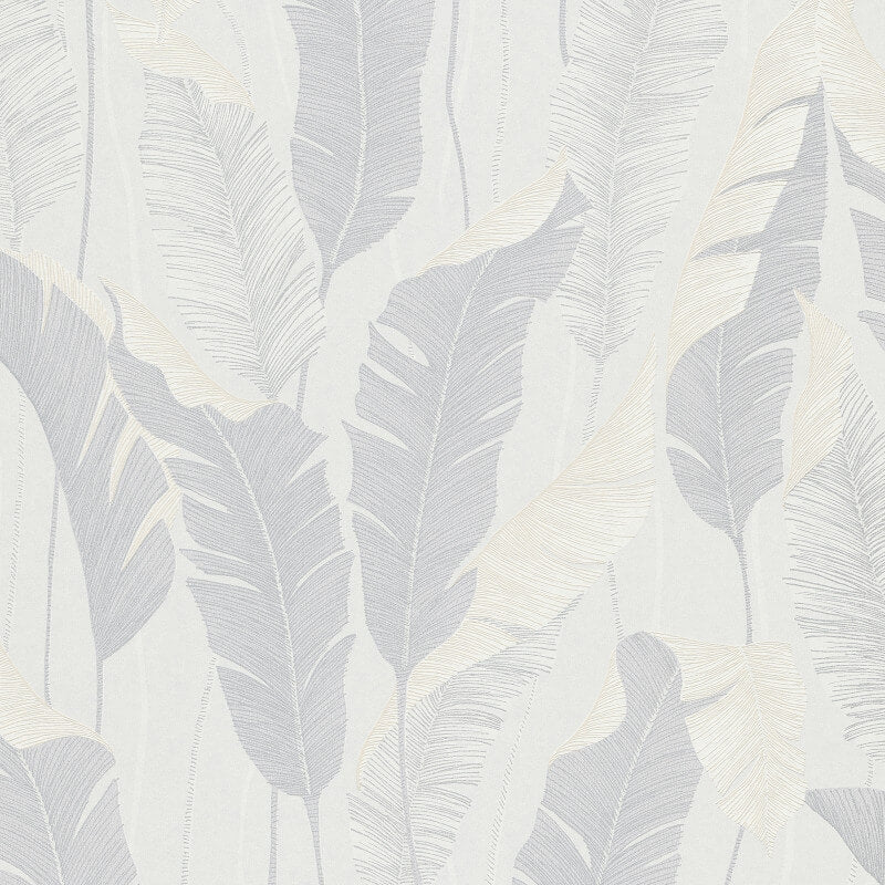 Arwen Delicate Feather Metallic Wallpaper - Grey - Erismann - 10344 - 31Wallpaper199