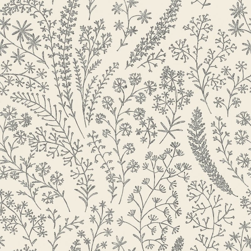 Asperia Astrid Trail Wallpaper - Cream/Navy - Grandeco - A58701Wallpaper199
