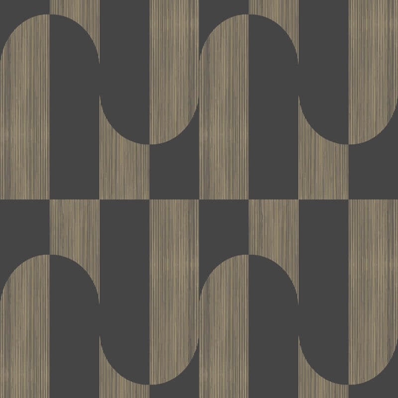 Asperia Gael Geometric Wallpaper - Black/Brown - Grandeco - A55702Wallpaper199