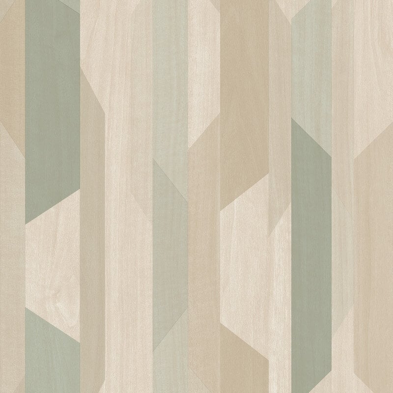 Asperia Kiruna Geometric Wallpaper - Green/Beige - Grandeco - A57001Wallpaper199