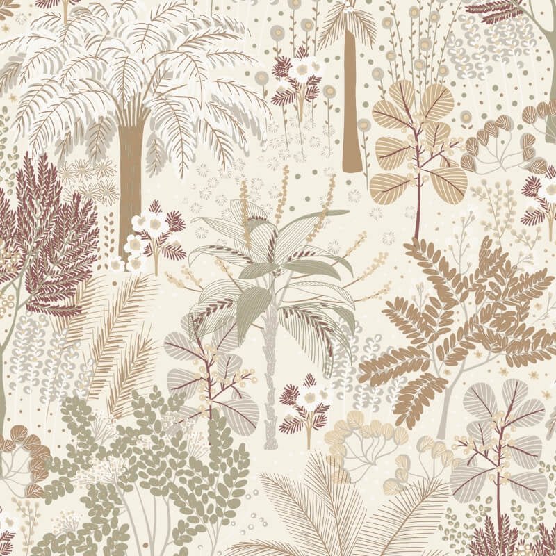 Asperia Louan Tropical Wallpaper - Natural Multi - Grandeco - A54803Wallpaper199