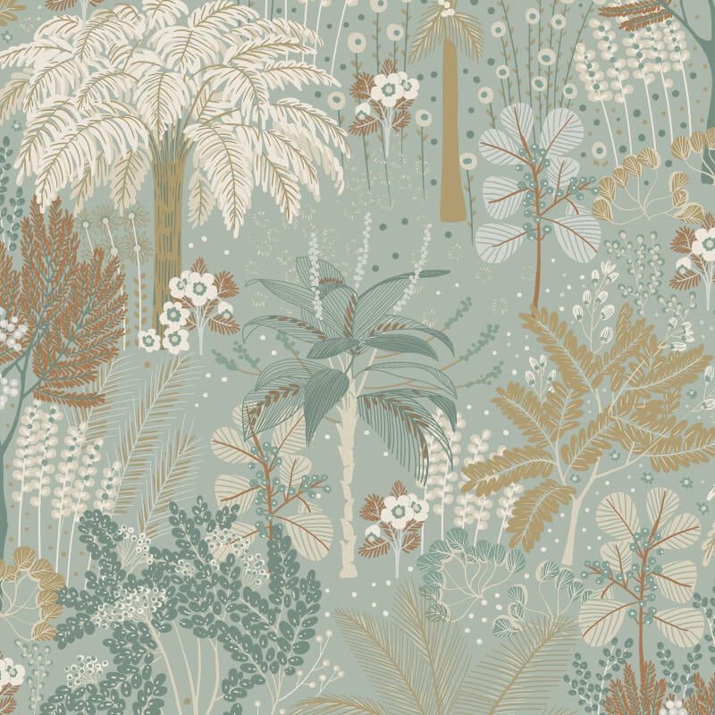 Asperia Louan Tropical Wallpaper - Teal Multi - Grandeco - A54802Wallpaper199