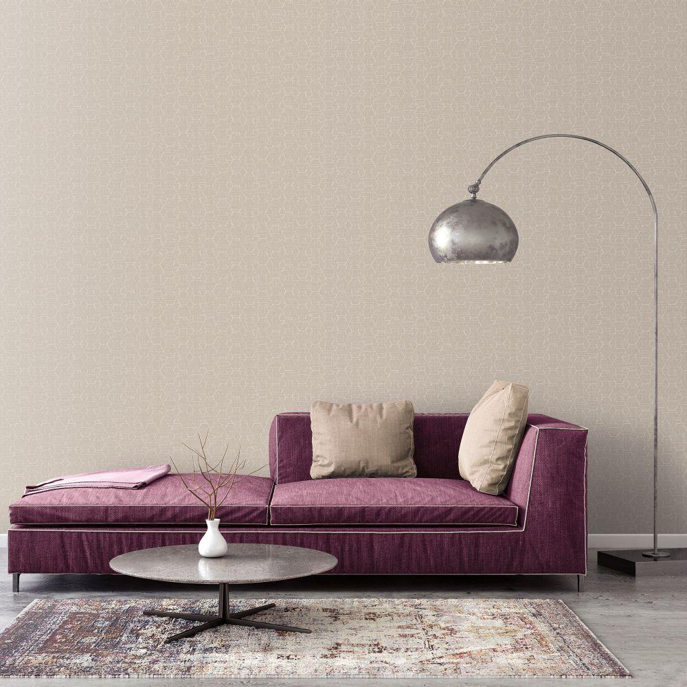 Atmosphere Hextex Wallpaper - Beige - Galerie - G78246Wallpaper199