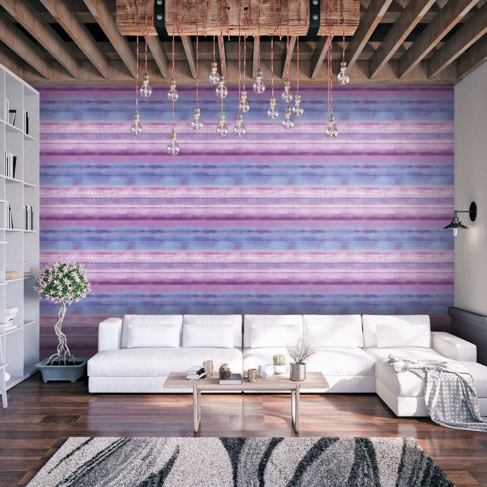 Atmosphere Skye Stripe Wallpaper - Purple - Galerie - G78266Wallpaper199