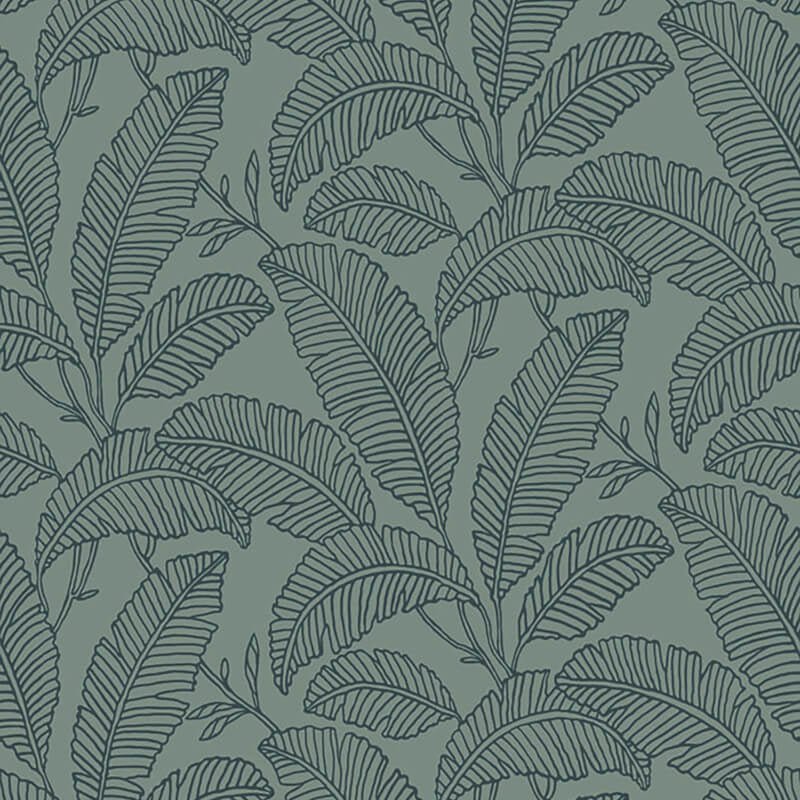 Attitude Faye All Over Leaf Wallpaper - Green - Grandeco - A66401Wallpaper199