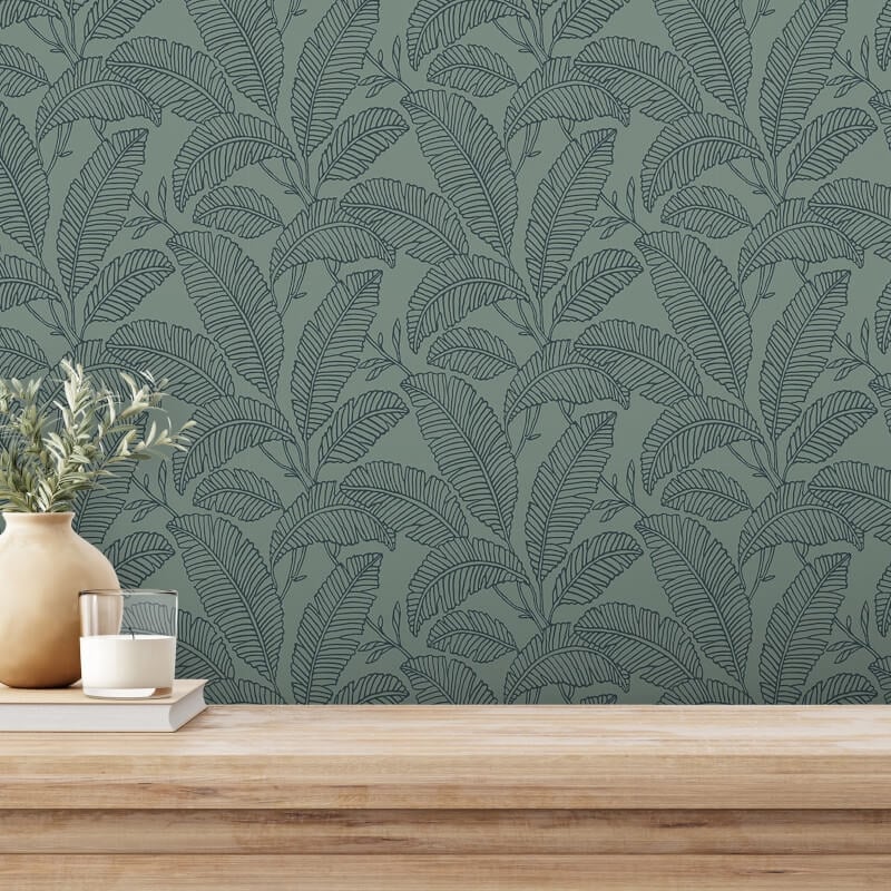 Attitude Faye All Over Leaf Wallpaper - Green - Grandeco - A66401Wallpaper199