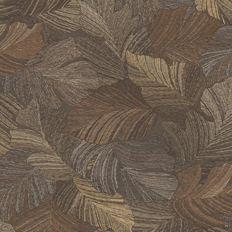 Attitude Organic Leaves Wallpaper - Chocolate - Grandeco - A66503Wallpaper199
