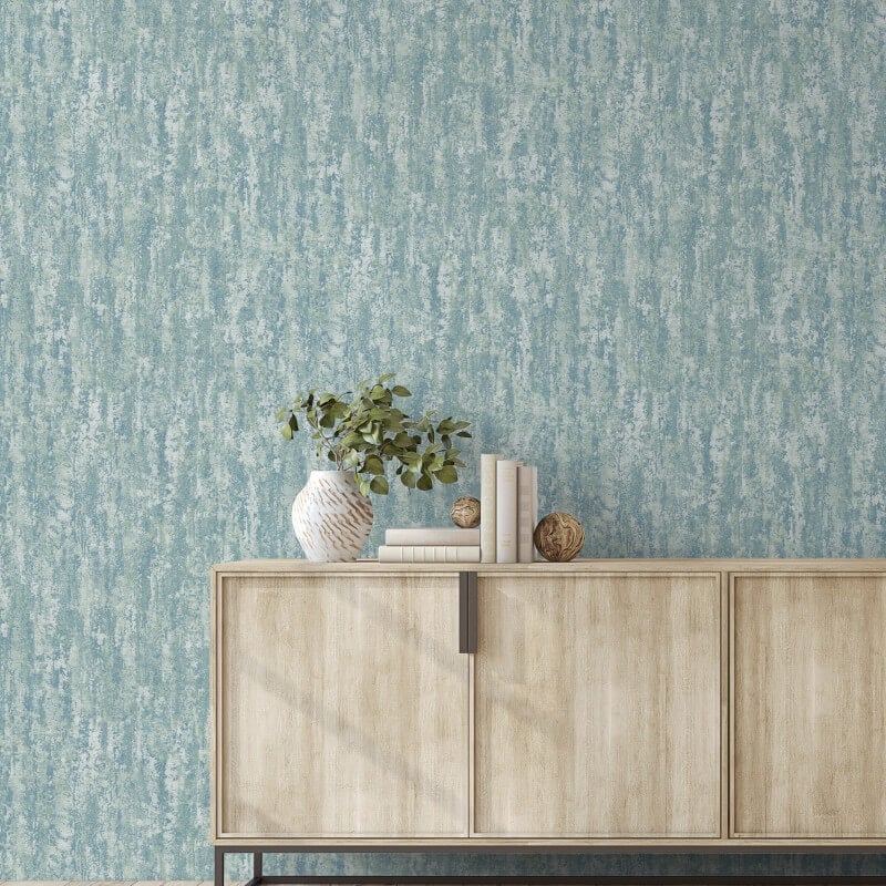 Attitude Rocks Concrete Effect Wallpaper - Teal - Grandeco - A66904Wallpaper199