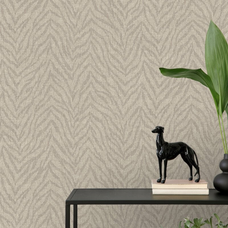 Attitude Zebra Animal Print Wallpaper - Taupe - Grandeco - A66702Wallpaper199