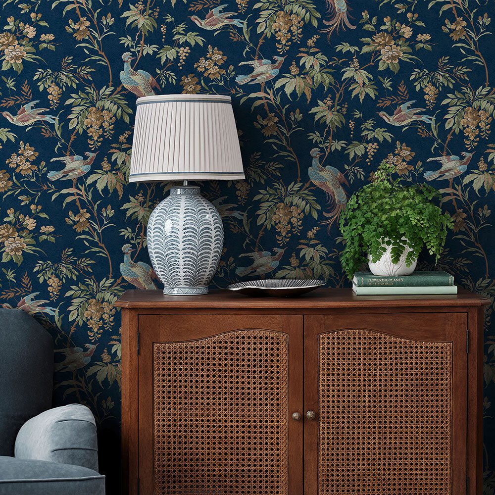 Attleton Wallpaper - Midnight - Laura Ashley - 140316Wallpaper199