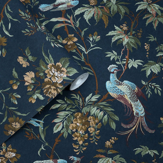 Attleton Wallpaper - Midnight - Laura Ashley - 140316Wallpaper199