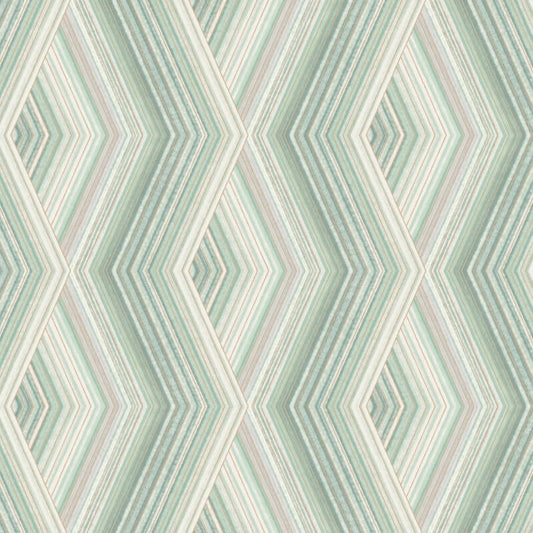 Aura Geometric Diamond Metallic Wallpaper - Emerald/Gold - Crown - M1583Wallpaper199