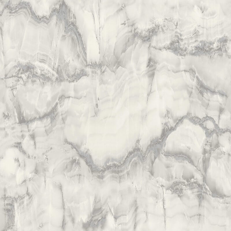Aura Marble Design Metallic Wallpaper - Grey/Silver - Crown - M1584Wallpaper199