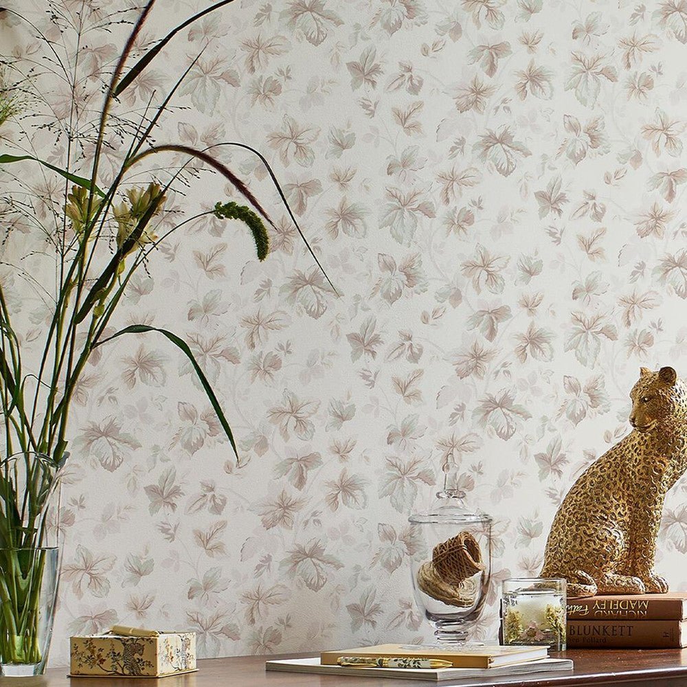 Autumn Leaves Wallpaper - Natural - Laura Ashley - 118481Wallpaper199