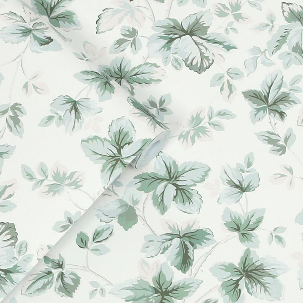 Autumn Leaves Wallpaper - Sage Green - Laura Ashley - 118482Wallpaper199