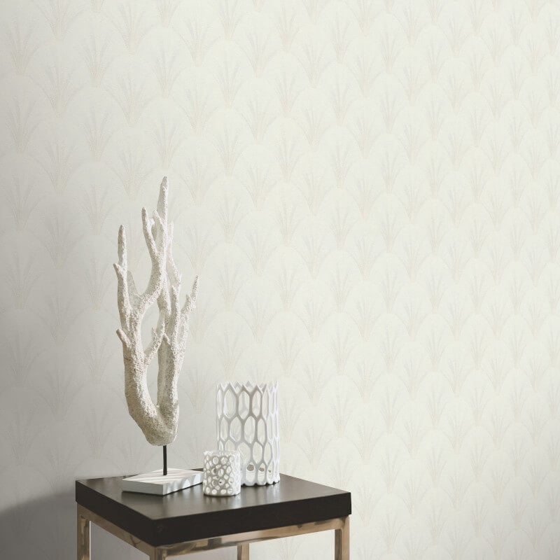 Avantgarde Fan Metallic Wallpaper - Grey - Elle Decoration - 10451 - 31Wallpaper199